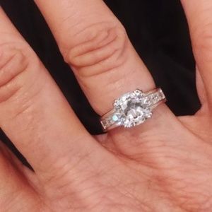 Diamonique Cushion Cut Ring